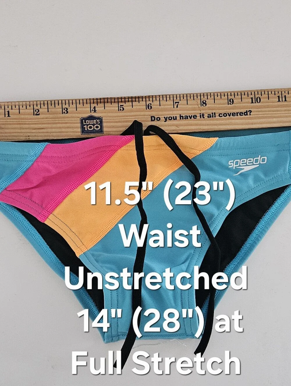 Speedo Endurance Eco Size 28 Boys Mens Swim Trunks with Elastic Drawstring Waist
